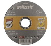 wolfcraft 1685999 Disque tronçonneuse inox fin Diamètre 115 x 1,0 mm