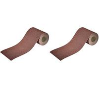 wolfcraft 1739000 1 Rouleau de Papier Auto-agrippant Largeur 115 Mm X Longeur 4 Mètres Corindon Grains 60,grain 60 4 x 115 mm (Lot de 2)