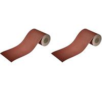 wolfcraft 1741000 Rouleau de Papier Auto-Agrippant - Bande Abrasive - Largeur 115 mm x Longeur 4 m - Corindon Grains 120 (Lot de 2)