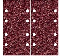wolfcraft 1766000 10 Patins Abrasifs Auto-agrippants, Largeur 93 x Longueur 185 mm, Perforés, Corindon Grains 40 Argent (Lot de 2)
