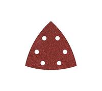 Wolfcraft 1852000 5 Patins Auto-agrippantes Delta 95 Mm, Perforés, Corindon Grains 80 G