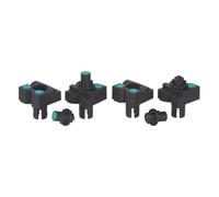 wolfcraft 2 Mors de serrage en pointes pour peinture, Trous 20 mm | Support antidérapant double face pour serrage plat ou rond, aide à la fixation en plastique robuste. 6166000
