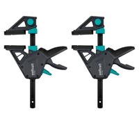 Wolfcraft : 2 pinces à main PRO MAX - Force de serrage de 250 kg, portée de 150 mm