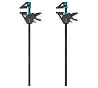 Wolfcraft : 2 pinces à main PRO MAX - Force de serrage de 250 kg - Portée de 700 mm