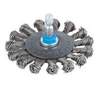 Wolfcraft 2119000 Brosse métal circulaire torsadé Tige 6 mm Diamètre 70 mm G