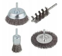 WOLFCRAFT Ensemble balai métallique 4 pcs