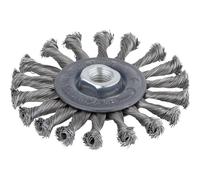 wolfcraft 2149000 brosse métallique circulaire torsadé pour meuleuse m14 diamètre 115 mm