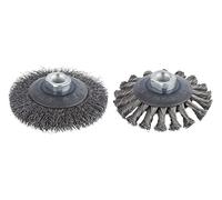 wolfcraft 2153000 Brosse métallique conique pour Meuleuse M14 Diamètre 100 mm