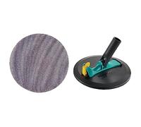 wolfcraft 2288000 Lot de 5 Patins maille Carbure/Silicium G220 ø 225 mm gris & 4052000 Kit ponceuse rotative Ø 225 mm | Pour plaques de plâtre, 3 pièces