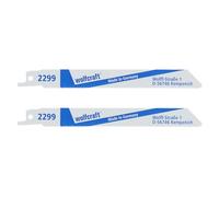 2299000 2 Lames de Scie Sabre Hss, Dents Ondulées Et Fraisées, Pas de Dents 2,5 Mm, Longueur Dentée 130 Mm