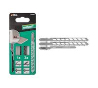 wolfcraft 2344000 - Lame de scie sauteuse « Construction sèche » 3 pcs - Pour des coupes droites et courbes dans les plaques de plâtre
