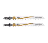 wolfcraft 2382000 Lot de 2 Lames de scie sauteuse HCS queue en T/dentée 75 mm