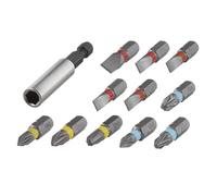 Wolfcraft Jeu d'embouts 2445000 – 12 pièces (vis à fente / Phillips / Pozidriv)