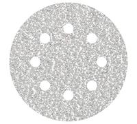 wolfcraft 1152100 Disques abrasifs auto-agrippants Diamètre 125 mm Grain 80 Lot de 25 Argent