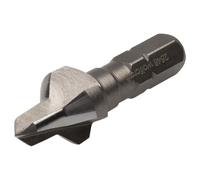 Wolfcraft Foret-fraise à tourillon en acier à outils 3 tranchants queue hexagonale Ø5-Ø12