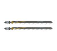 wolfcraft 2669000 Lames de Scie Sauteuse Hcs, Argent, Set de 2 Pièces