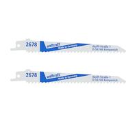wolfcraft 2678000 Lot de 2 Lames Scie égoïne Bim 150 mm