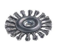 wolfcraft 2701000 Brosse inox circulaire Torsadée Filetage M 14 / Diamètre 100 mm argent