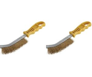 wolfcraft 2716000 Brosse ergonomique fils laiton (Lot de 2)