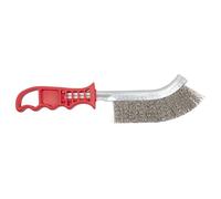 wolfcraft 2717000 Brosse à main fil en Acier Inox