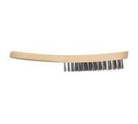 wolfcraft 2723000 Brosse à main 4 rangées/crin en Acier Ondulé