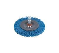 Wolfcraft Brosse circulaire en nylon 2726000 Ø75 mm, fil grains fins 10 mm, queue 6 pans 1/4" (6,35)