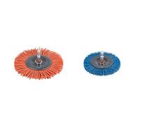 wolfcraft 2726000 1 Brosse Circulaire Ø 75 Mm, Fil Nylon à Grains Fins Longueur 10 Mm, Queue 6 Pans 1/4" (6,35) argent