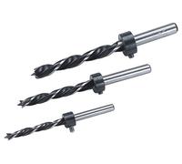 Wolfcraft 2730000 Jeu de forets pour le bois 3 pièces 6 mm, 8 mm, 10 mm tige cylindrique 1 set