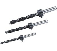 Wolfcraft 2730000 Jeu de forets pour le bois 3 pièces 6 mm, 8 mm, 10 mm tige cylindrique 1 set