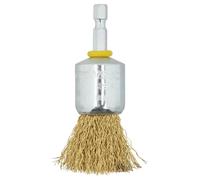wolfcraft 2738000 Brosse laiton pinceau queue 6 pans 1/4" Ø 25 mm