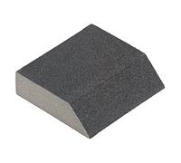 wolfcraft 2778000 Bloc Mousse Abrasif Revêtement Sur 4 Côtés au Carbure de Silicium Grains 60, Gris, 100 x 90 mm x 25mm