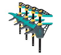wolfcraft 3030000 - Serre-Joint à une Main EHZ PRO 100-150 mm - Saillie 100 mm, Ouverture 150 mm - Force de serrage max. 120 kg (Lot de 4)