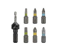 wolfcraft 3085000 Jeu d'accessoires Flipbit | Perçage, fraisage, vissage | Pour compléter le kit découverte Flipbit, 7 pièces