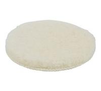 wolfcraft 3166000 Bonnet de Polissage Auto-agrippant en Peau de Mouton, Blanc, ø 150 mm