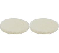 wolfcraft 3166000 Bonnet de Polissage Auto-agrippant en Peau de Mouton, Blanc, ø 150 mm (Lot de 2)