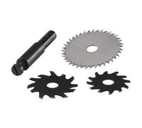 wolfcraft 3253000 Jeu de 3 Fraises à fentes Tige 8 mm Argent