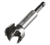 wolfcraft 3309000 1 Fraise D'encastrement Acier Cv avec Pointe de Centrage, 2 Tranchants Principaux Et Tranchants Périphériques Crénéles, Ø 26 mm, Longueur 90 mm Argent