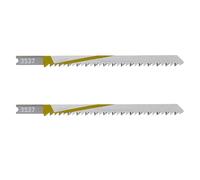 Wolfcraft 3537000 Lot de 2 Lames de scie sauteuse HCS queue en U/dentée 90 mm G