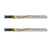 Wolfcraft Lames de scie sauteuse 3541000 – 2 lames HCS, queue en U, 75 mm, denture en opposition