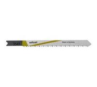 Wolfcraft 3541000 2 Lames de Scie Sauteuse Hcs Queue en U Longueur Dentée : 75 Mm Denture en Opposition Dents Avoyées Rectifiées Pas de Dents 2 Mm Dos Conique G