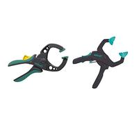 Wolfcraft 3632000 Pince à cliquet FZR 50 mm & 3615000 Pince de serrage à cliquet FZR40 | Ouverture 40 mm vert