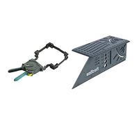 wolfcraft 3681000 Presse à Cadre à Sangle - Sangle de Serrage à Cliquet - Longueur 5 m - Puissance de Serrage max. 50 kg & 5208000 Équerre 3D d'onglet 150 x 275 x 66 mm - Traçage angle de 45° à 90°