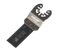 wolfcraft 3987000 1 Lame de Scie Plongeante "Pro", Bim, Largeur de Coupe 22 mm, Profondeur de Coupe 48 mm, Tranchants Droits + 1 Bague D'adaptation Pour Bosch Pms 250 Ces" Argent