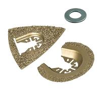 wolfcraft 3993000 1 Kit D'accessoires Pour Outils Multifonction : 1 Lame de Scie Segmentée. Ø 65 Mm + 1 Plateau Abrasif Delta 80 Mm + 1 Baque D'adaptation Pour Bosch Pmf 250 Ces or