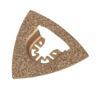 wolfcraft 3994000 1 Plateau Abrasif "Pro", Concrétion de Carbure de Tungstène, Delta 80 mm + 1 Bague D'adaptation Pour Bosch Pms 250 Ces Argent