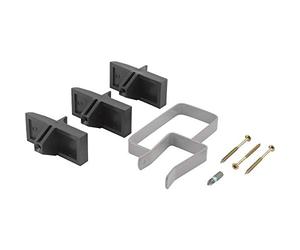 wolfcraft 4040000 - Kit D'immobilisation Des Plaques de Plâtre : 1 Bride D'immobilisation en Métal + 3 Croisillons de Fixation en Plastique + 1 Embout Pz 2 + 3 Vis à Bois 4 X 60 mm