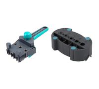 Wolfcraft 4640000 Guide de Perçage Bois pour Assemblage par Tourillons Ø 6, 8, 10 mm & 4685000 Guide de perçage mobile Argent