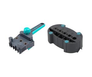 Wolfcraft 4640000 Guide de Perçage Bois pour Assemblage par Tourillons Ø 6, 8, 10 mm & 4685000 Guide de perçage mobile Argent