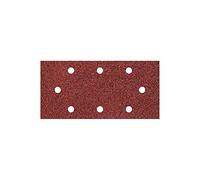 wolfcraft 5 Patins Abrasifs Auto-agrippants, Grain 40, 93 x 190 mm | Feuilles de ponçage perforées en corindon pour métaux et bois, idéales pour ponceuses vibrantes. 1992000