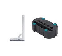 wolfcraft 5206000 Equerre Multifonction en Acier - Longueur 500 mm & 4685000 Guide de Perçage Accumobil